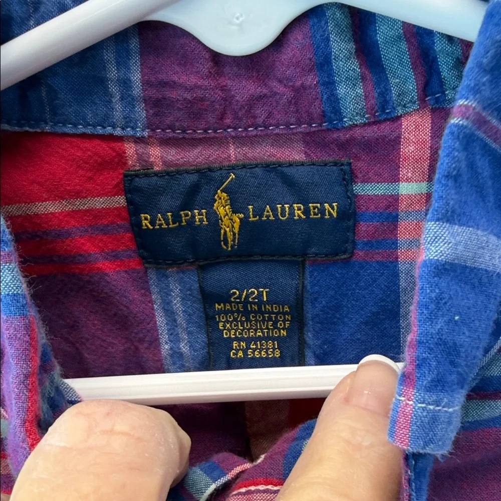 Boy's Plaid Ralph Lauren‎ shirt
